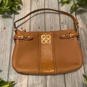 Coach mini tan leather shoulder bag